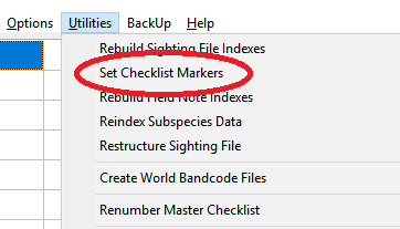 Set Checklist Markers